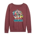 thumbnail image 1 of Mickey & Friends - Welcome Friends - Women's Lightweight French Terry Long Sleeve Shirt, 1 of 5