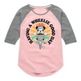 thumbnail image 1 of Mickey & Friends - Wheelie Good Day - Toddler And Youth Girls Raglan Graphic T-Shirt, 1 of 5