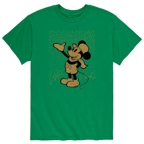 Mickey & Friends - Winter Wishes Mickey Sparkle - Men's Short Sleeve Graphic T-Shirt