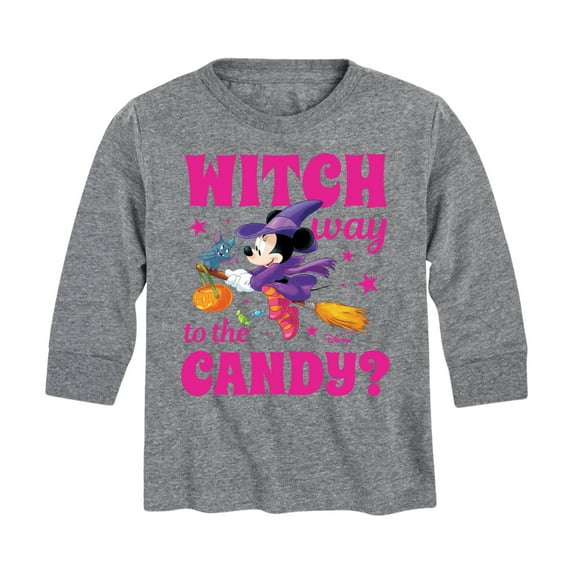Mickey & Friends - Witch Way To The Candy - Toddler And Youth Long Sleeve Graphic T-Shirt