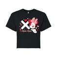 thumbnail image 1 of Mickey & Friends - XO Minnie Mouse - Juniors Cropped Cotton Blend T-Shirt, 1 of 5