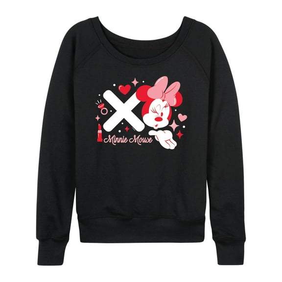 Mickey & Friends - Xo Minnie Mouse - Women's Lightweight French Terry Long Sleeve Shirt