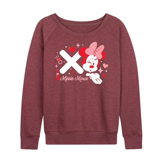 Mickey & Friends - Xo Minnie Mouse - Women's Lightweight French Terry Long Sleeve Shirt