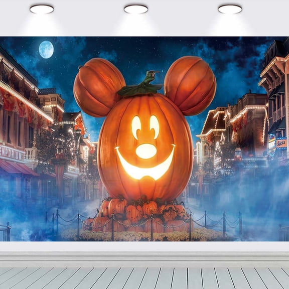 Mickey Halloween Backdrop Taspestry Banner Party Supplies Background Poster Decor Decorations