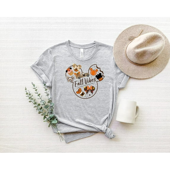 Mickey Head Fall T-Shirt, Vacation Shirt, Magical Disney Castle Shirt, Disneyworld Tee, Disney Shirt For Family, Tinkerbell Shirt, Sweaters