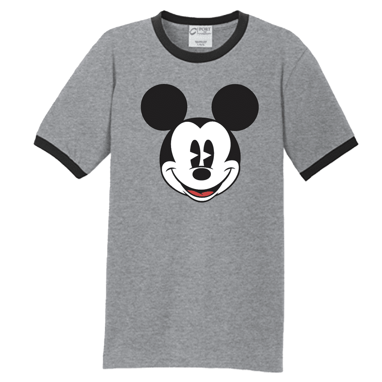 Disney Mickey Mouse All Gender Souvenir Graphic Tee Shirt Gray Men s Size M