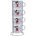 thumbnail image 1 of Silver Buffalo Mickey Heritage Sketch Multi Art 4pc Stackable Ceramic Mug Set, 3 Ounces, 1 of 15