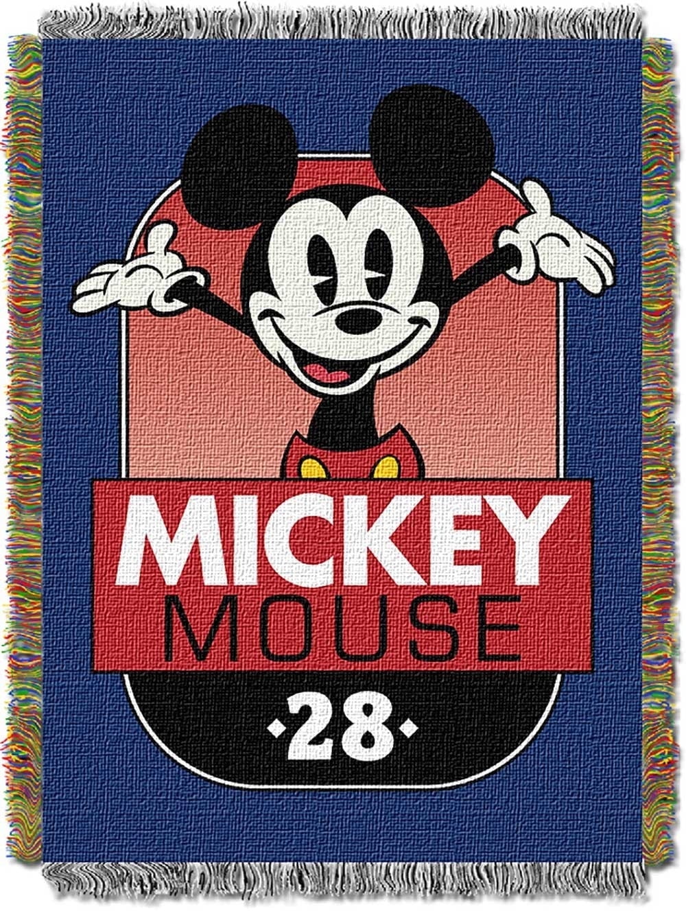 Mickey Hi Mickey Woven Tapestry Throw Blanket