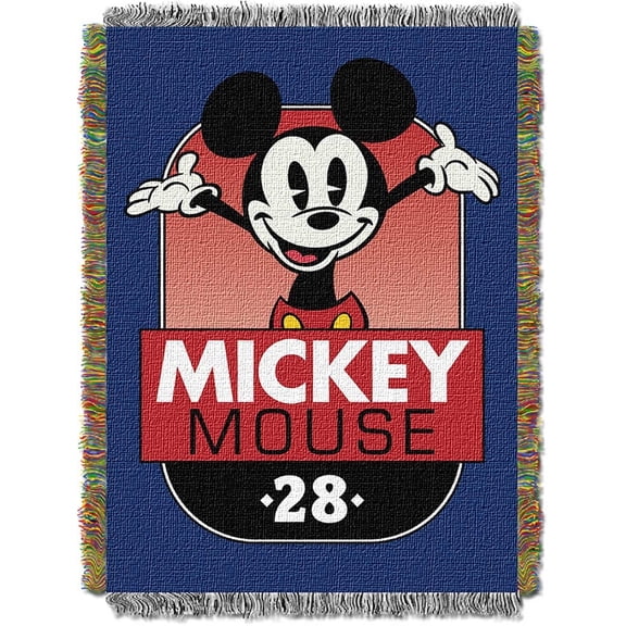 Mickey Hi Mickey Woven Tapestry Throw Blanket