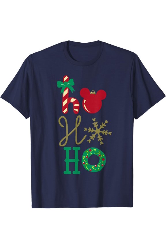 Mickey Icon Ho Ho Ho Holiday DTG Print Unisex T-Shirt