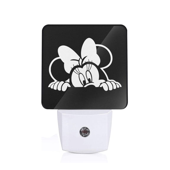 Mickey LED Night Light Plug in,Dusk to Dawn Sensor,Cute Cartoon Night Lights Plug into Wall for Hallway Bedroom Stairway
