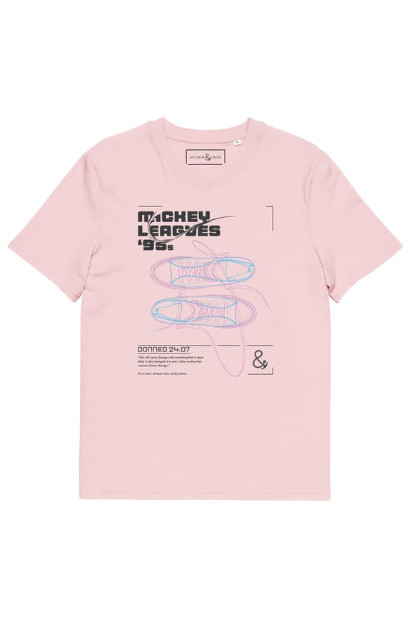 Mickey Leagues 95s Hi Tops Archives Organic Cotton T-Shirt Cotton Pink - Medium