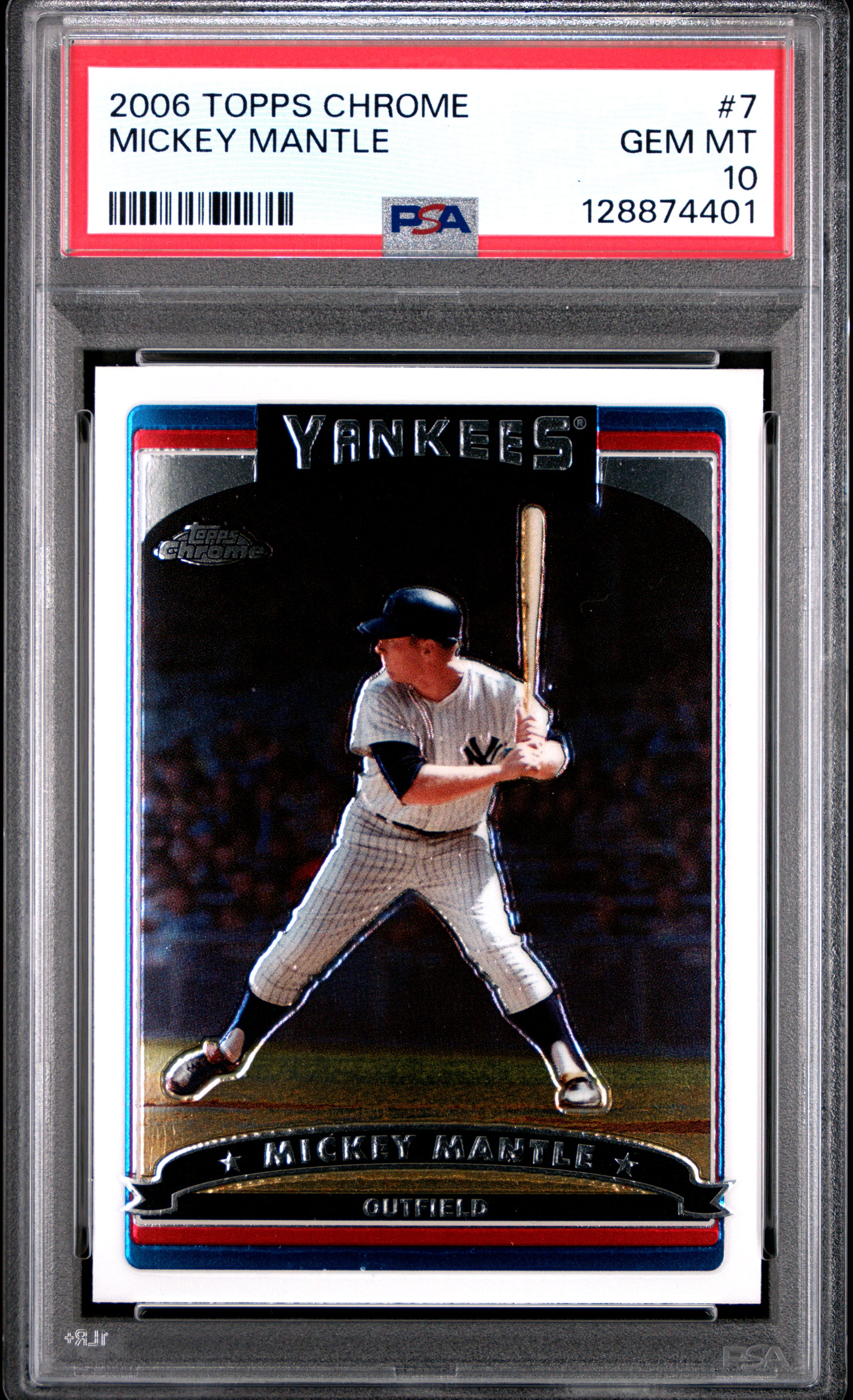 Mickey Mantle 2006 Topps Chrome Baseball Card #7 Graded PSA 10 Cert  #128874401 - Walmart.com