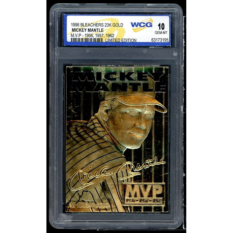 Mickey Mantle Card 1996 Bleachers 23K Gold MVP 1956,1957,1962 #nno