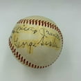thumbnail image 1 of Mickey Mantle Joe Dimaggio George Sisler Casey Stengel Signed Baseball JSA COA, 1 of 8