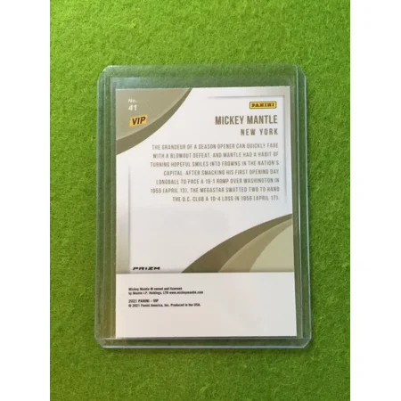 Mickey Mantle LAZER PRIZM SILVER VIP CARD - 2022 National VIP 2021