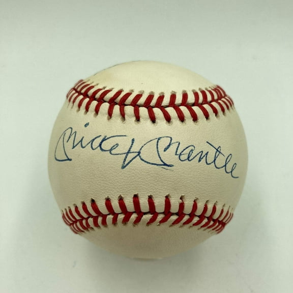 Mickey Mantle Muhammad Ali Signed American League Baseball PSA DNA COA