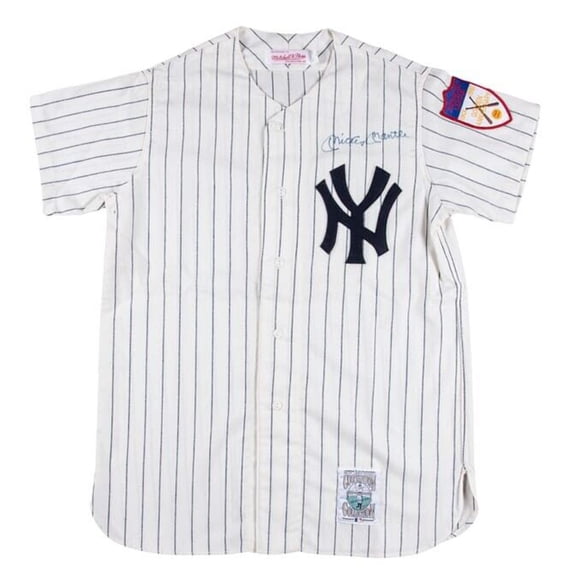 Mickey Mantle Signed 1951 New York Yankees Rookie Game Model Jersey JSA COA