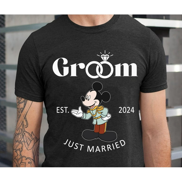 Mickey Minnie Bride And Groom Just Married Shirt, Disney Newlywed
