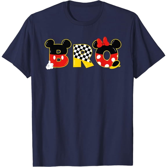 Mickey & Minnie "Bro" Brother Family Trip Vacation DTG Print Unisex T-Shirt