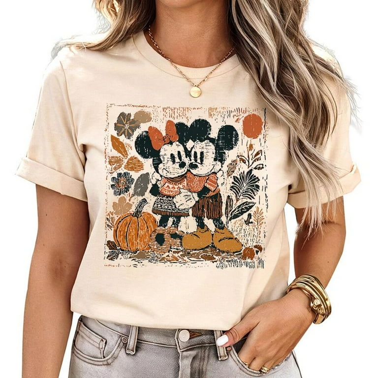 Mickey Minnie Fall Pumpkin Fall Vibes On Main Street Shirt, Fall