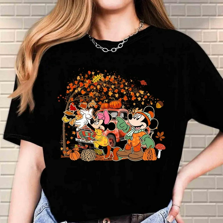 Mickey Minnie Fall Vibes Shirt, Fall Pumpkin, Disneyy Thanksgiving