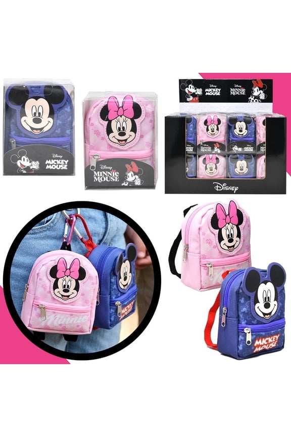 Mickey & Minnie Micro Mini PU Backpack Individually Boxed in PDQ( 2 Piece Only)