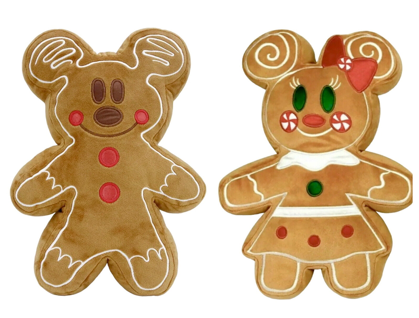 Mickey Minnie Mouse Gingerbread Man Plush Doll SCENTED 12
