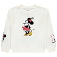 Mickey & Minnie Mouse Girls Sweatshirt Jumbo Print, Chenille Patch