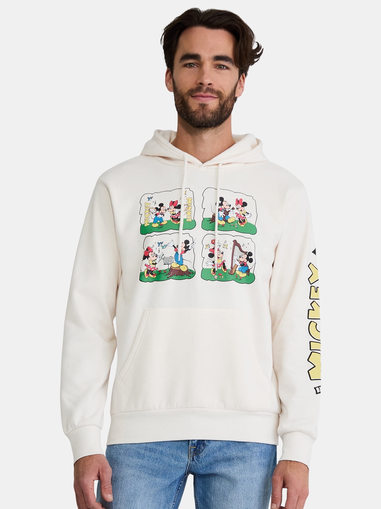 Mickey & Minnie Mouse Men's Graphic Hoodie, Sizes S-2XL