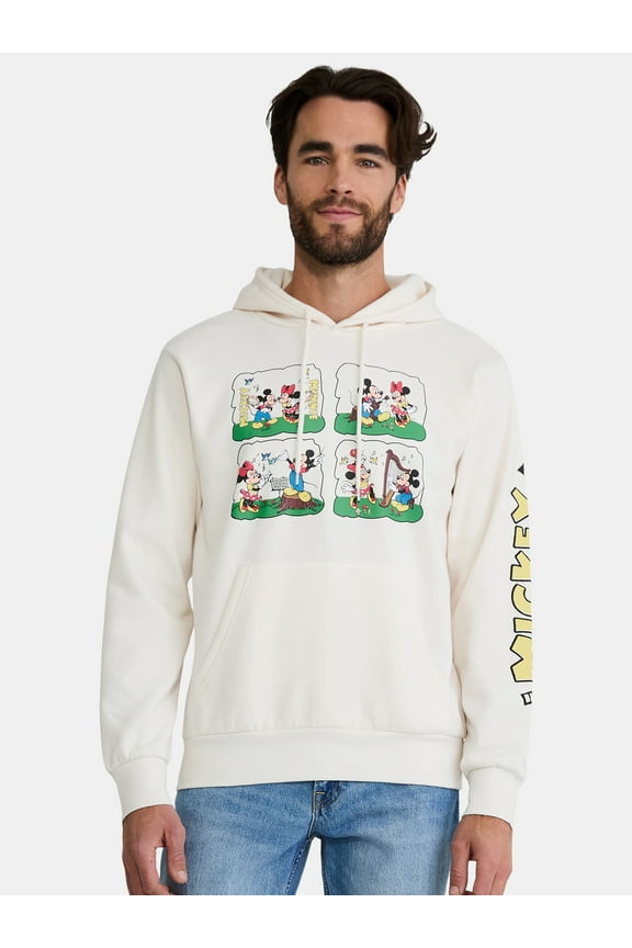 Mickey & Minnie Mouse Men's Graphic Hoodie, Sizes S-2XL