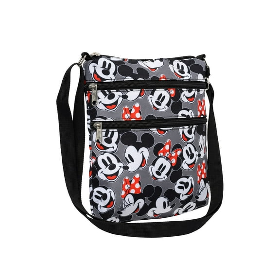Mickey & Minnie Mouse Passport Bag Faces Travel Women's Disney Crossbody Purse
