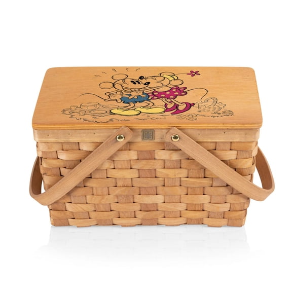 Mickey & Minnie Mouse - Poppy Personal Picnic Basket, Beige