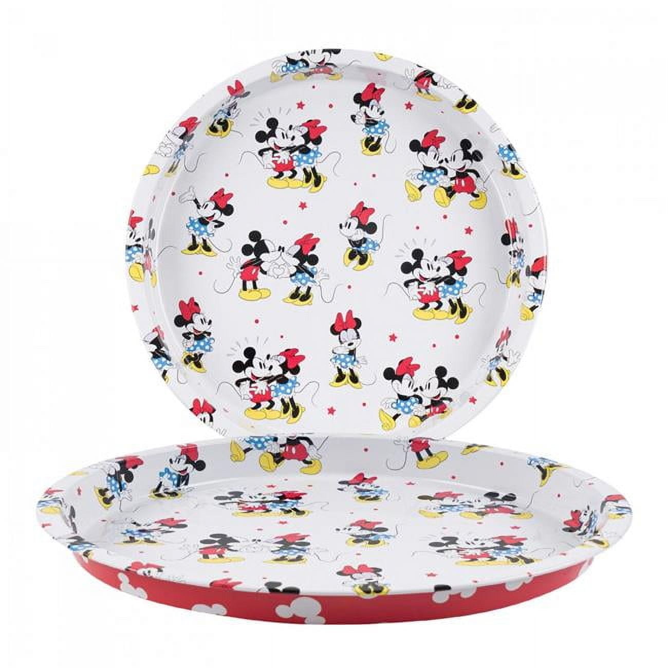 Mickey & Minnie Mouse Starry Kisses Serving Tray, White & Red - Walmart.com