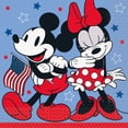 thumbnail image 1 of Mickey & Minnie Patriotic Paper Multi-Color Square Luncheon Napkins, 6.5in, 20ct, 1 of 7