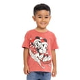 thumbnail image 1 of Mickey and Minnie Unisex Toddler Holiday Graphic Tee with Short Sleeves, Sizes 12M-5T, 1 of 4