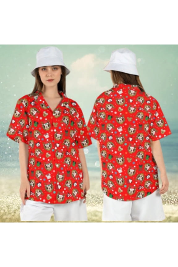 Mickey Minnie Xmas Disneyland Christmas Hawaiian Shirts Button Up Holiday Tree