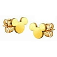 thumbnail image 1 of Mickey Mouse 1/8 Inch Goldtone Metal Stud Earrings, 1 of 1