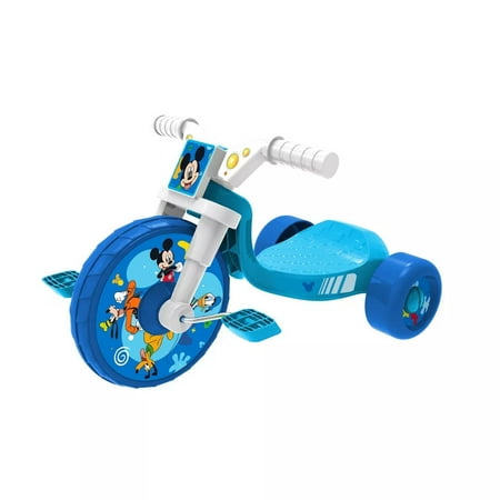 Fly Wheel Mickey Mouse Junior Cruiser Tricycle with 10 inch Front Wheel Child 2 to 4 Years