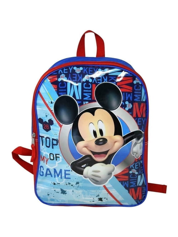 Mickey Mouse Large School Backpack with Adjustable Straps, Multicolor