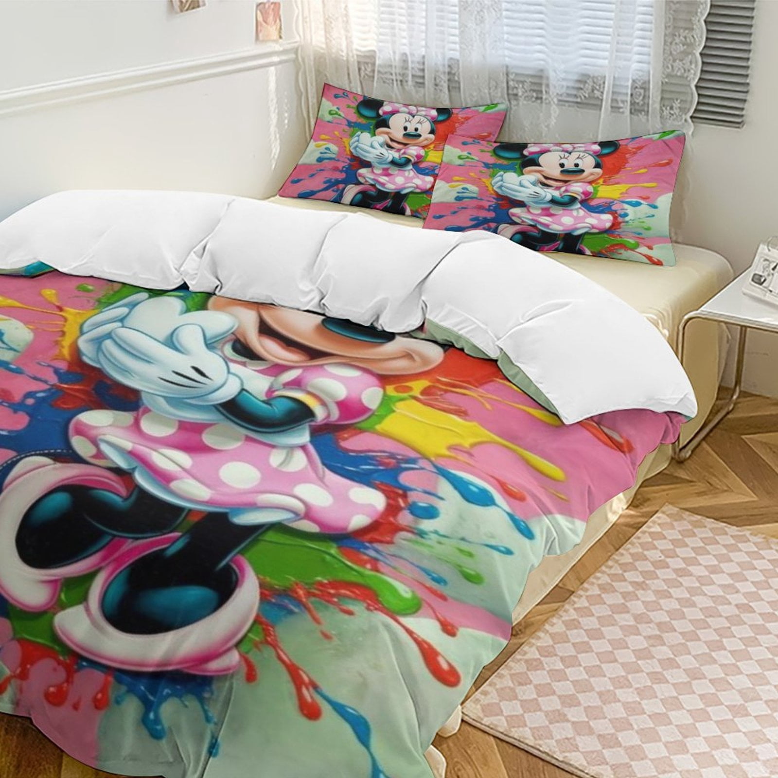 Mickey Mouse 3 Piece Bedding Set Cartoon Comforter Set Cute Duvet Cover ...