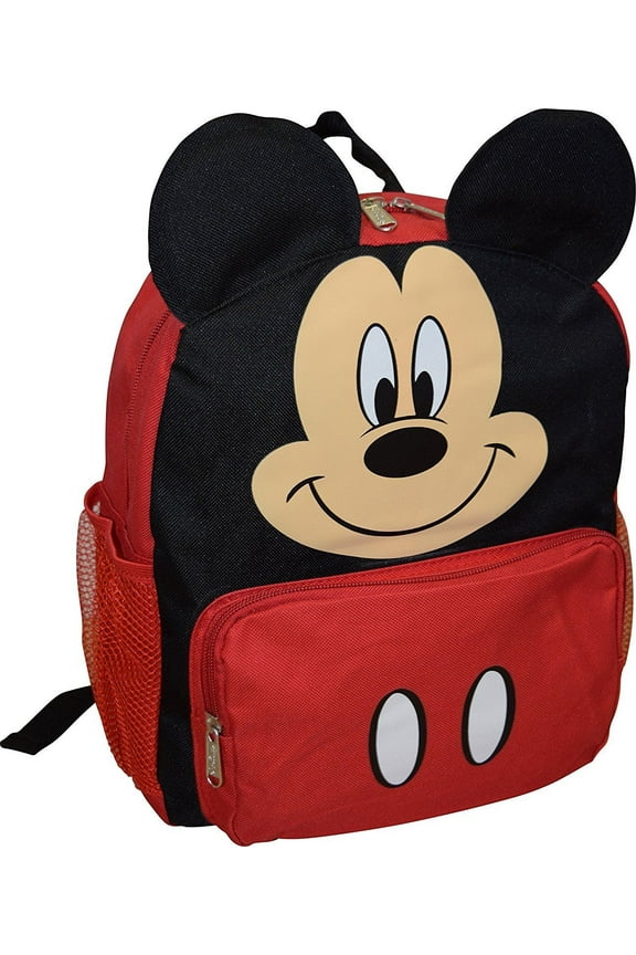 Mickey Mouse 3D Ears 12" Toddler Backpack With Match Game