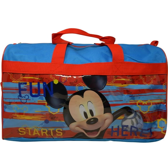 Mickey Mouse 600D Polyester Duffle Bag with printed PVC Side Panels