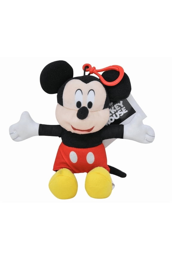 Mickey Mouse 6in Plush Clip Keychain