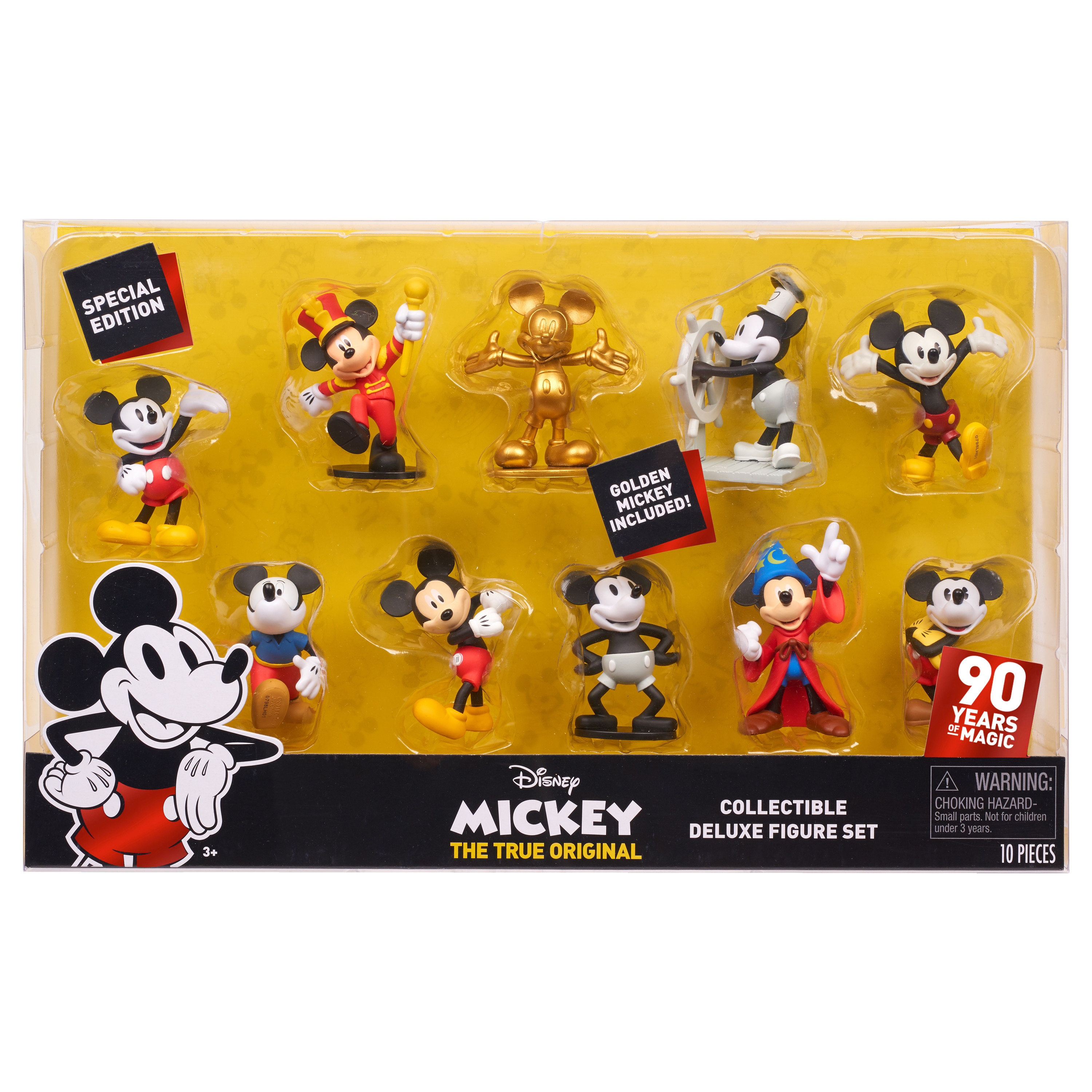Mickey Mouse 90th Anniversary 10-Piece Collectible Figure Set,  Kids Toys for Ages 3 Up, Gifts and Presents - image 1 of 12