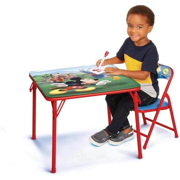 Mickey Mouse Activity Table Set For Toddlers With Chair 20X20 Sturdy Design