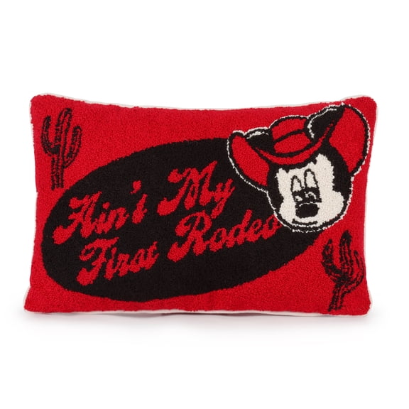 Disney Minnie Mouse 'Ain't My First Rodeo' Needlepoint Decorative Pillow, 16" x 10"