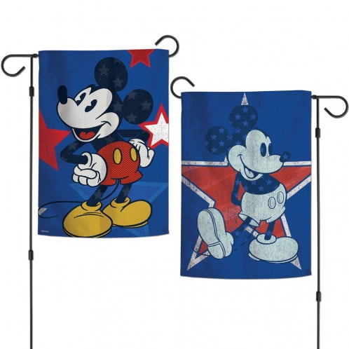 WinCraft Mickey Mouse 12.5" x 18" 2-Sided Garden Flag (Americana Stars)