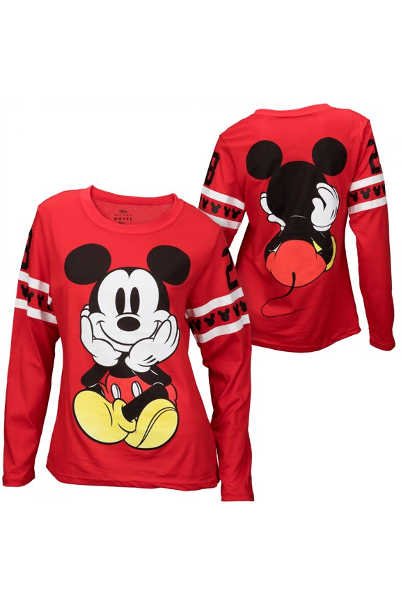 Athletic Stripes Junior's Front and Back Long Sleeve Shirt-Large