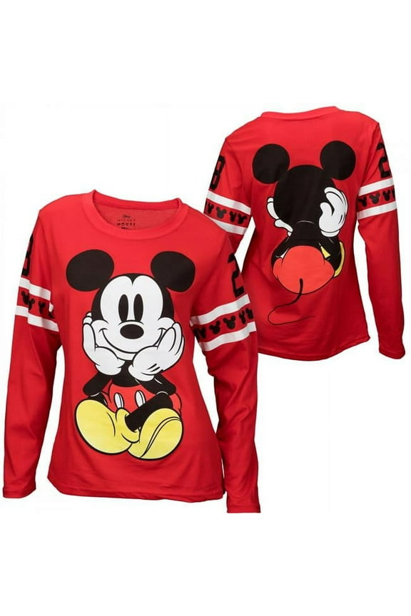 Athletic Stripes Junior's Front and Back Long Sleeve Shirt-Medium